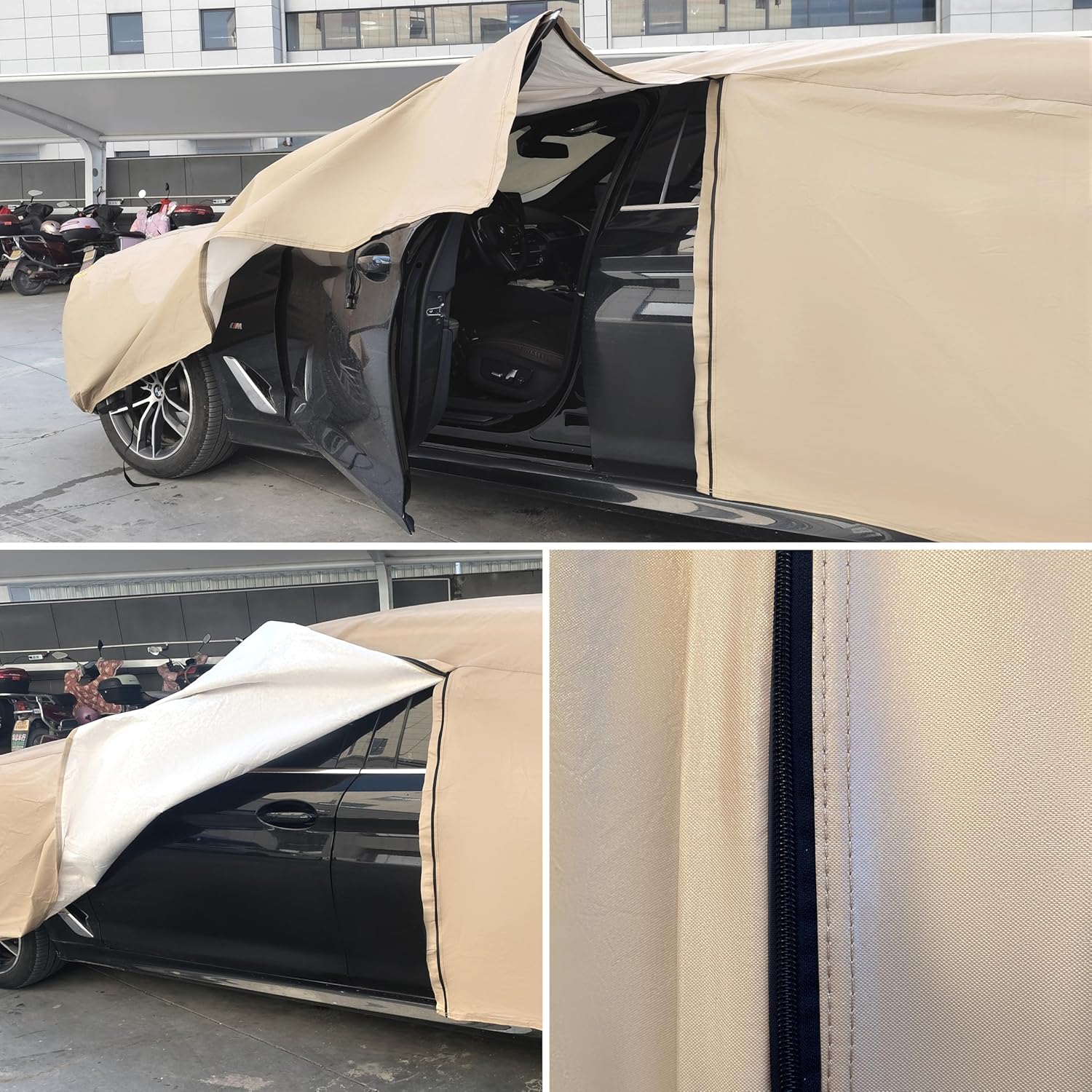 Heavy Duty Outdoor Car Cover Custom Fit for Toyota Corolla, Windproof All Weather Waterproof Sun Rain UV Dust Snow Protection Outdoor Car Covers
