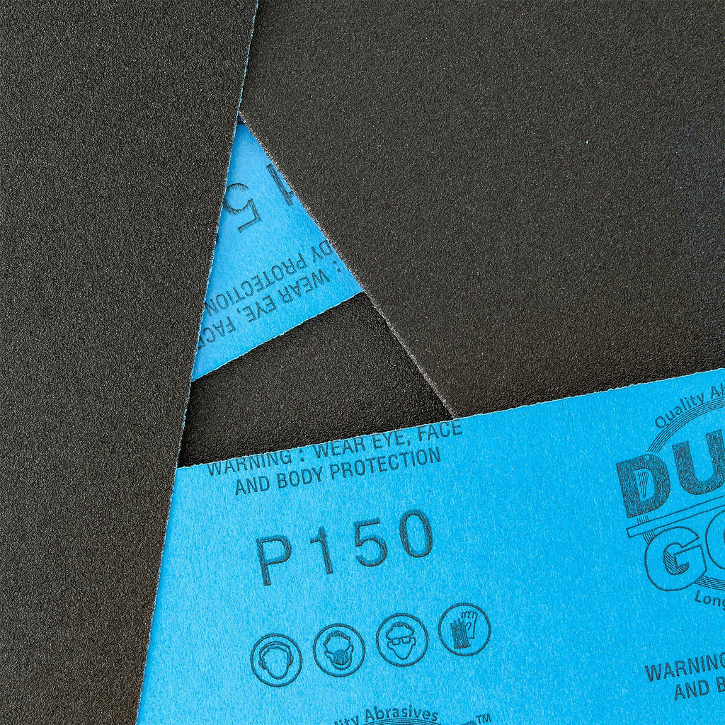 Dura-Gold Premium 150 Grit Wet or Dry Sandpaper Sheets, 5-1/2" x 9", Box of 25 - Coarse-Cut Sanding, Detailing, Polishing Automotive, Woodworking Wood Furniture, Metal Finishing Hand Sand Block Sander
